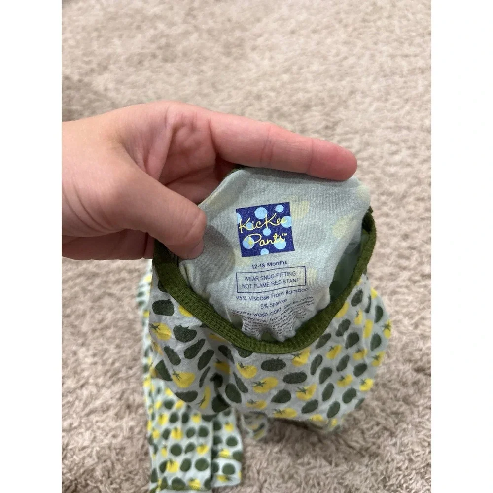 Kickee pants bamboo pajama set size 12–18 months